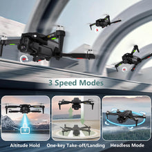 Load image into Gallery viewer, Drone with Camera 4K, Drones for Adults Level 3 Wind Resistance Optical Flow Positioning Brushless Motor 90° Electrically Adjustable Foldable RC
