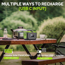 Load image into Gallery viewer, Portable Power Station 120W, 97.6Wh Backup Battery Solar Power Bank Generator with AC Outlets &amp; USB-C Input,Portable Battery Pack Lightweight for Camping Travel RV Van(without Solar Panel)
