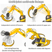 Load image into Gallery viewer, 3 in 1 Remote Control Excavator Toy 1/14 Scale RC Excavator, 16 Channel Upgrade Full Functional Construction Vehicles
