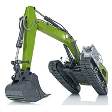 Load image into Gallery viewer, 1/14 RC Hydraulic Excavator for 945 RC Digger Constructions Vehicle Model Motor Servo ESC Bucket Quick Coupler Light I6S Radio Green
