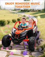 Load image into Gallery viewer, 24V 7AH 2 Seater Power Wheels for Big Kid, 25&quot; 4WD Largre Kids&#39; Electric Vehicles with Remote Control for Girls &amp; Boys, Orange

