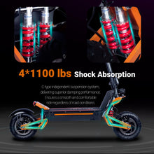 Load image into Gallery viewer, Electric Scooter Adult X5-60V 6000W Dual Motor, Top Speed 52 MPH Distance Traveled 70 Miles, 11&quot; Off-Road Tires
