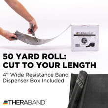 Load image into Gallery viewer, THERABAND Resistance Band, Black, Special Heavy, 50-Yard Roll, Latex, Elastic Band for Exercise
