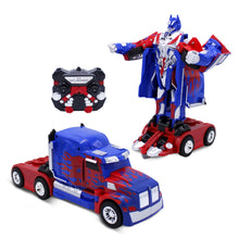 Load image into Gallery viewer, Kids Transforming Robot RC Truck Toys for Boys 8-13 Remote Control Car Gift Blue
