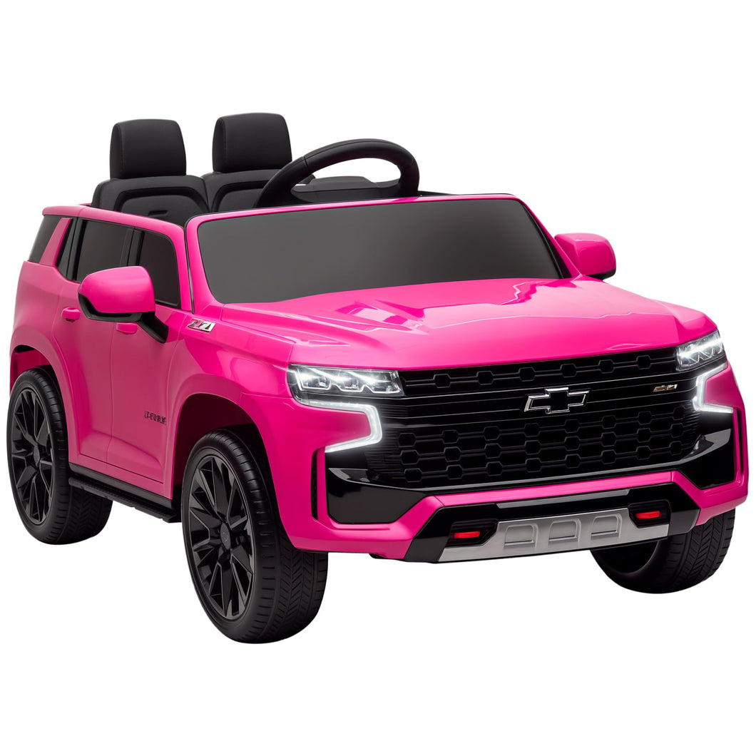 Chevrolet Tahoe Licensed Kids Ride on Car, 12V Battery Powered Kids Electric Car with Remote Control, Pink