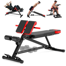 Load image into Gallery viewer, K KiNGKANG Adjustable Weight Bench,Roman Chair Load 500 LBS Workout Bench for Home Gym Workout Fitness Equipment Adjusts to Decline or Flat Bench
