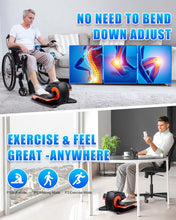 Load image into Gallery viewer, Putnen Under Desk Elliptical Machine, Electric Elliptical Leg Exerciser for Seniors with 12 Adjustable, Portable Quiet Elliptical Exercise Machine, Seated Pedal Exerciser with Remote Control (Orange)
