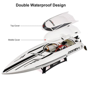 25" RC Brushless 30 MPH High Speed Boat Large Racing Remote Control Boat for Adults Kids