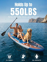 Load image into Gallery viewer, SOLAVERO Inflatable Stand Up Paddle Board with Premium SUP Accessories &amp; Kayak Seat, Wide Stable Anti-Slip EVA Deck, 11'6" Inflatable Paddleboard for Adults &amp; Youth of All Skill Levels (Cobalt Sail)
