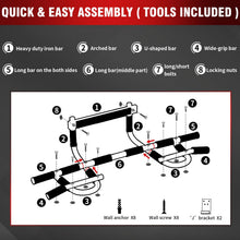 Load image into Gallery viewer, Pull Up Bar for Doorway - Multi-Grip Chin Up Bar
