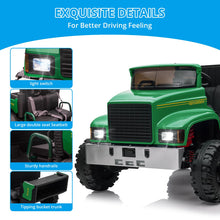 Load image into Gallery viewer, Ride On Car for Kids Baby Car with Remote Control Electric UTV Vehicles with Dump Bed, 24V Kids Electric Car, Green

