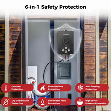 Load image into Gallery viewer, CAMPLUX Portable Tankless Water Heater 1.58 GPM, BW158B Outdoor Propane Water Heater Camping, 41,000 BTU, Black
