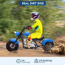 Load image into Gallery viewer, 36V Kids Ride On Dirt Bike, Electric Off-Road Motorcycle with 16.5 Mph Top Speed, Spring Suspension, Led Lights (Blue)
