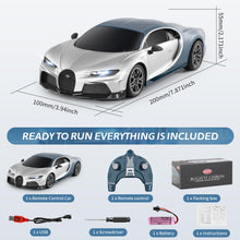 Load image into Gallery viewer, Remote Control Car - 1/24 Scale Fast Rc Race Car, Bugatti Chiron 3.7V 500 mAh Car Toys with Headlight, Racing Hobby Car Model Birthday
