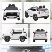 Load image into Gallery viewer, Chevrolet Tahoe Licensed Kids Ride on Car, 12V Battery Powered Kids Electric Car with Remote Control, White
