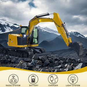Metal 1/14 RC Hydraulic Excavator C308 Radio Controlled Digger Construction Vehicle RTR Model ST8 Radio Battery Hobby