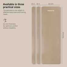 Load image into Gallery viewer, MSPORTS Thick Yoga Mat Premium Non Slip – Extra Comfortable Exercise Mat for Home Workouts, Pilates, Stretching &amp; Gym – Cushioned NBR Foam, Yoga Mat with Strap, for Women &amp; Men (Beige, 74. 5 x 32 x 0.6 in)
