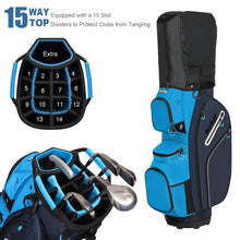 Load image into Gallery viewer, Beutyal 15 Way Golf Cart Bag with Organizer Top, Golf Club Cart Bag for Men

