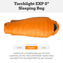 Load image into Gallery viewer, Big Agnes Torchlight EXP - Ultralight Sleeping Bag, 0 Degree, Regular
