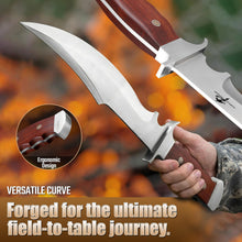 Load image into Gallery viewer, Purple Dragon D2 Steel Fixed Blade Hunting Knife with Sheath, Gifts for Men
