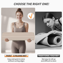 Load image into Gallery viewer, PAIDU Foldable Fitness Yoga Mat | 2/5" (10MM) Extra Thick | SGS Certified Non-Slip TPE | 75x26
