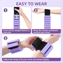 Load image into Gallery viewer, Rnnwolf Wrist Ankle Weights for Women Men 2lbs /Pair - (Purple)
