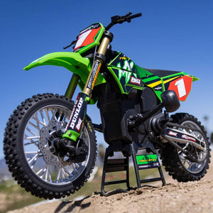 RC Motorcycle Promoto-MX 1/4 Motorcycle Ready-to-Run Combo Includes Battery and Charger Pro Circuit LOS06002 Green
