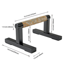 Load image into Gallery viewer, Purife T Shape Floor Stand Wood Push Up Handle Calisthenics Bars, Strength Training Pushup Stands Parallettes Bars with Sturdy Metal Bracket for Home Workouts
