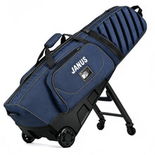 Load image into Gallery viewer, JANUS Golf Travel Bag with Wheels for Airlines, 360° Spinner Golf Travel Case with Collapsible Support Legs System, Reinforced Hard Base Golf Club Travel Bag, Airline-Ready Golf Travel Cover
