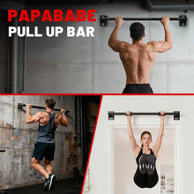 Load image into Gallery viewer, PAPABABE Wall Mounted Pull Up Bar (Black 36 inch)

