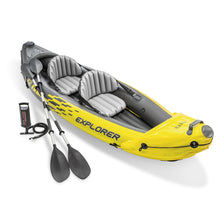 Load image into Gallery viewer, INTEX Explorer Inflatable Kayak 2-Person Portable Set with Paddles and Pump
