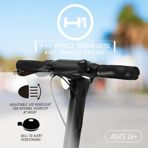 Pro Series Boss Dual Motor Foldable Electric Scooter with 1,600W Motor, 28 mph Max Speed, 10” Self-Sealing Tubeless Tires, and 40 Mile Range