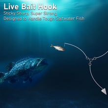 Load image into Gallery viewer, Dr.Fish 30 Pack Circle Hooks 3X Strong in-Line for Saltwater &amp; Freshwater, Live Bait Non-Offset Fishing Hooks for Striper, Catfish, Mackerel, Bass, Tuna 12/0
