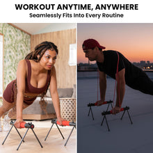 Load image into Gallery viewer, Rubberbanditz Parallettes Calisthenics Handles – Push Up Bars &amp; Dip Bar Stand
