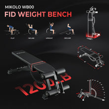 Load image into Gallery viewer, Mikolo K6 Power Cage, Power Rack with Cable Crossover System, Home Gym Packages ,230b Rubber Weight Set-Black
