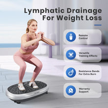 Load image into Gallery viewer, EILISON FitMaxx 3D XL Vibration Plate Exercise Machine - Whole Body Workout Vibration Platform w/Loop Bands - Lymphatic Drainage Machine for Weight Loss, Shaping, Recovery (Fitmaxx Silver)
