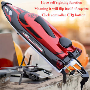 RC Boat High Speed Remote Control Boat for Kids and Adults, 2.4GHz Outdoor Water Toy 23 + MPH Race Boat for Pool Lake & Great River
