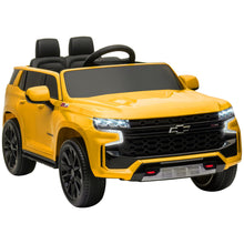 Load image into Gallery viewer, Chevrolet Tahoe Licensed Kids Ride on Car, 12V Battery Powered Kids Electric Car with Remote Control, Yellow
