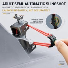 Load image into Gallery viewer, Professional Auto Slingshot for Adults, Semi-Automatic Aluminum Alloy Repeating Sling Shot, High Precision Slingshots with Large Capacity Magazine for Hunting
