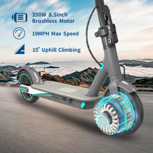 Load image into Gallery viewer, Electric Scooter for Adults, Up to 19Mph, 19 Miles Range &amp; 264lbs Load, Aluminum Alloy E-Scooter with 350W Motor, Foldable Escooter
