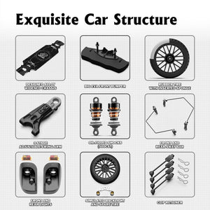 Fast Brushless RC Cars for Adults, Max 75mph Hobby Electric On-Road RTR with 9KG Metal Servo, Cyan