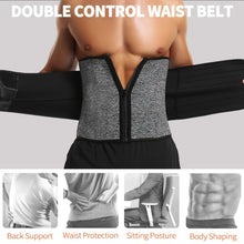 Load image into Gallery viewer, KIWI RATA Mens Workout Waist Trainer Corset Neoprene Sauna Sweat Trimmer Cincher Belt Extra Belly Compression Belts
