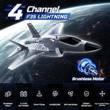 Load image into Gallery viewer, DEERC F35 4 Channel Brushless RC Plane for Adults Remote Control Airplane EDF Fighter Jet
