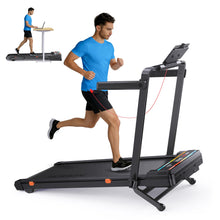 Load image into Gallery viewer, Foldable Walking Pad with 0-15% Auto Incline and Handle Bar - Black Orange
