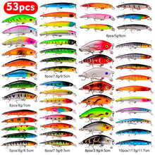 Load image into Gallery viewer, BAIKALBASS Bass Fishing Lures Kit Set Topwater Hard Baits Minnow Crankbait Pencil VIB Swimbait for Bass Pike Fit Saltwater and Freshwater (008-53pcs)
