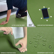 Load image into Gallery viewer, Hatha Yoga Large TPE Yoga Mat 6'x4'x1/2" Extra Thick Non-Slip Exercise Mat - for Yoga Pilates &amp; Home Gym Workouts(Green)
