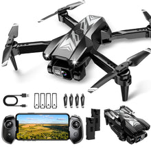 Load image into Gallery viewer, Mini Drone with Camera for Kids Adults-1080P FPV Camera Foldable Drone with Stable Altitude Hold, Gestures Selfie, Waypoint Fly, 2 Batteries
