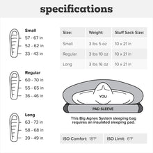 Load image into Gallery viewer, Big Agnes Torchlight EXP - Ultralight Sleeping Bag, 0 Degree, Regular
