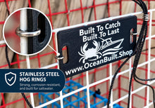 Load image into Gallery viewer, OceanBuilt Bridge Blue Crab Trap &amp; Wire Mesh Drop Net, 15 x 15 x 7 in.
