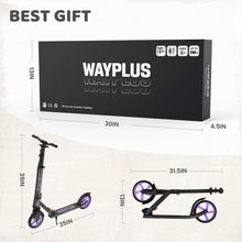 Load image into Gallery viewer, Kick Scooter for Ages 6+,Kid, Teens &amp; Adults. Max Load 240 LBS. Foldable, Lightweight, 8IN Big Wheels for Kids, Teen and Adults
